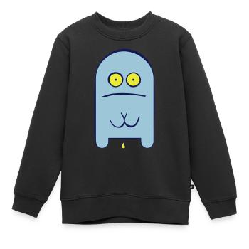 Pipimonster - Kinder Premium Organic Sweatshirt - Schwarz - Vorne - AI Model Kid Female (0cm)