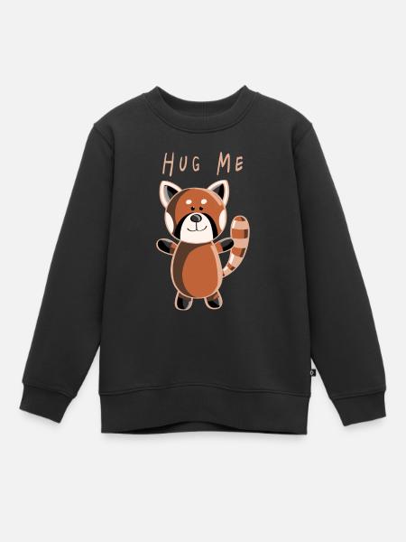 Hug Me Roter Panda - Pandas - Tier - Tiere - Kinder Premium Organic Sweatshirt - Schwarz