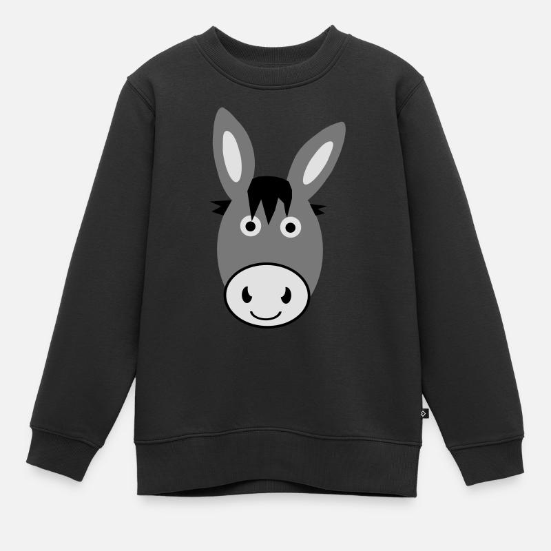 Âne - Sweat Premium enfant bio - noir