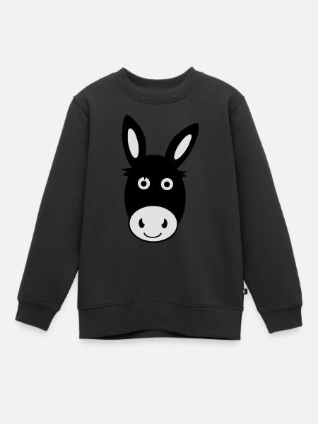 Âne - Sweat Premium enfant bio - noir