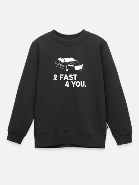 Auto Spruch - Kinder Premium Organic Sweatshirt - Schwarz