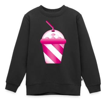 Smiley Shake - Kinder Premium Organic Sweatshirt - Schwarz - Vorne - AI Model Kid Female (0cm)