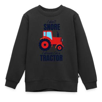tractor - Kids Premium Organic Sweatshirt - black - Front - AI Model Kid Female (0cm)