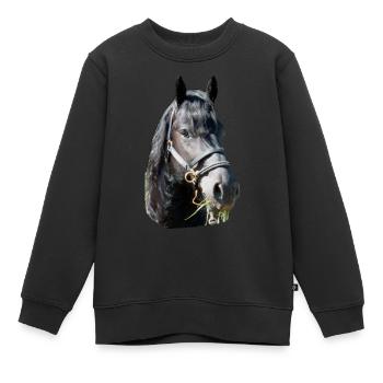 Friese Kopf - Kinder Premium Organic Sweatshirt - Schwarz - Vorne - AI Model Kid Female (0cm)