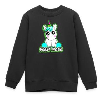 Beast mode - Kinder Premium Organic Sweatshirt - Schwarz - Vorne - AI Model Kid Female (0cm)