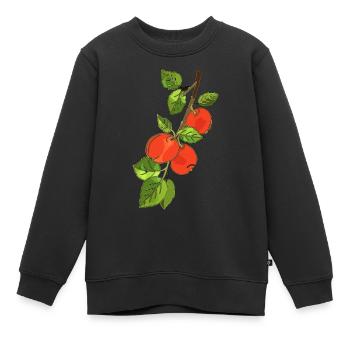 Pommes - Sweat Premium enfant bio - noir - Devant - AI Model Kid Female (0cm)
