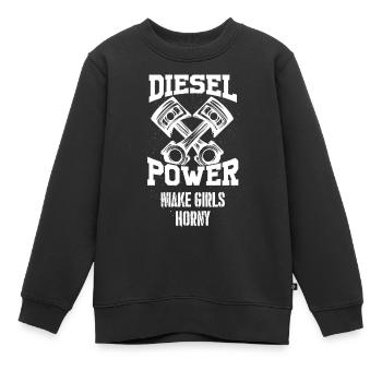 DIESEL POWER - Kinder Premium Organic Sweatshirt - Schwarz - Vorne - AI Model Kid Female (0cm)