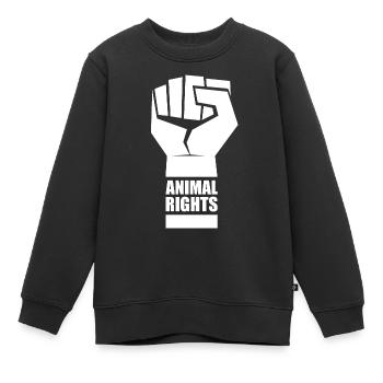 ANIMAL RIGHTS - Kinder Premium Organic Sweatshirt - Schwarz - Vorne - AI Model Kid Female (0cm)