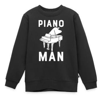 Homme de piano - Sweat Premium enfant bio - noir - Devant - AI Model Kid Female (0cm)