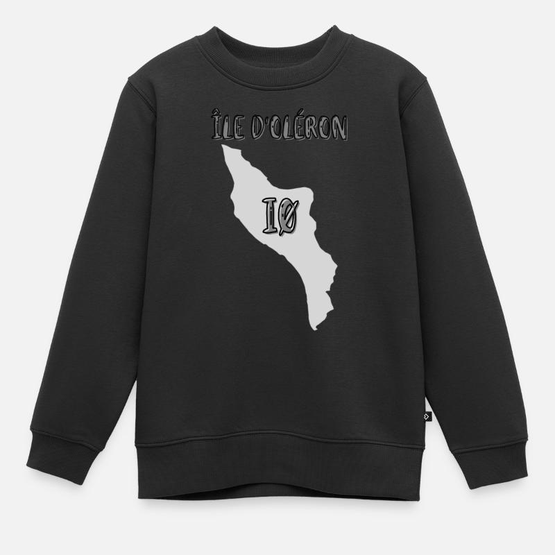 Ile d' Oléron iØ - Sweat Premium enfant bio - noir
