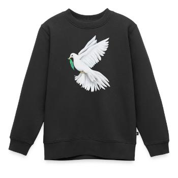 Symbole de la paix de la colombe de la paix - Sonja Ariel - Sweat Premium enfant bio - noir - Devant - AI Model Kid Female (0cm)
