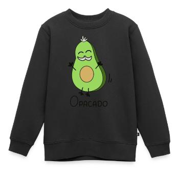 Opacado - Opa Avocado Familien fotoshooting - Kinder Premium Organic Sweatshirt - Schwarz - Vorne - AI Model Kid Female (0cm)