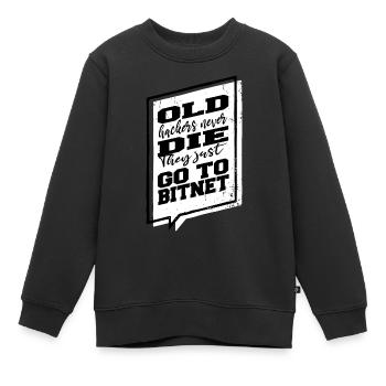 glitch blagues internet crypter hacker humour amusant - Sweat Premium enfant bio - noir - Devant - AI Model Kid Female (0cm)