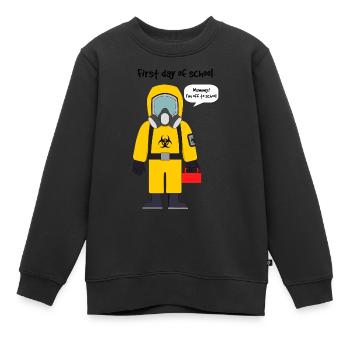Premier jour d’école - Sweat Premium enfant bio - noir - Devant - AI Model Kid Female (0cm)