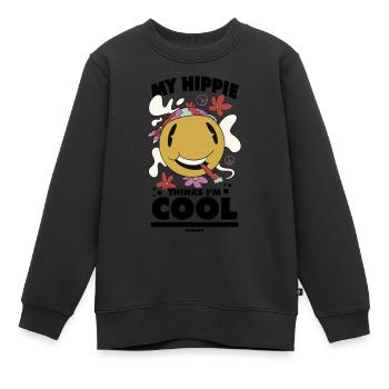 lustiger Hippie - Kinder Premium Organic Sweatshirt - Schwarz - Vorne - AI Model Kid Female (0cm)