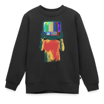 TV-Leiter Surreale Kunst - Kinder Premium Organic Sweatshirt - Schwarz - Vorne - AI Model Kid Female (0cm)