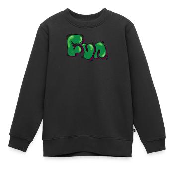 Fun - police de bande dessinée amusante - Sweat Premium enfant bio - noir - Devant - AI Model Kid Female (0cm)