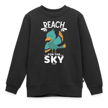 Reach For The Sky - Kinder Premium Organic Sweatshirt - Schwarz - Vorne - AI Model Kid Female (0cm)