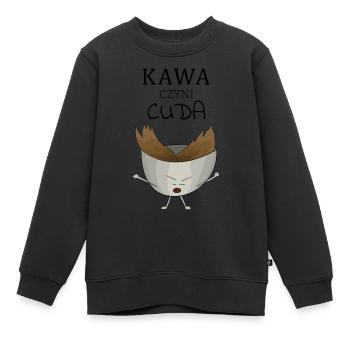 Le café fait des merveilles - Sweat Premium enfant bio - noir - Devant - AI Model Kid Female (0cm)