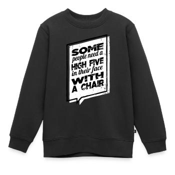 Idée cadeau Idée Cadeau Geek Heureux Dictons - Sweat Premium enfant bio - noir - Devant - AI Model Kid Female (0cm)