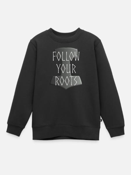 Mjölnir Donar Hammer Thor - Suivez votre gris Roots - Sweat Premium enfant bio - noir