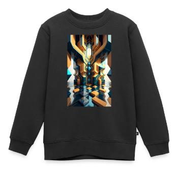 Royaume de cristal - Sweat Premium enfant bio - noir - Devant - AI Model Kid Female (0cm)