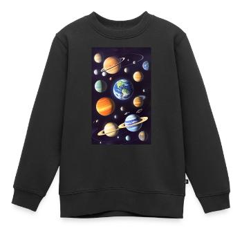 Espace 01 - Sweat Premium enfant bio - noir - Devant - AI Model Kid Female (0cm)