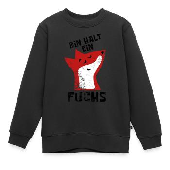 Bin halt ein Fuchs - schlau und clever - Kinder Premium Organic Sweatshirt - Schwarz - Vorne - AI Model Kid Female (0cm)