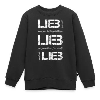 lieb frech - Kinder Premium Organic Sweatshirt - Schwarz - Vorne - AI Model Kid Female (0cm)