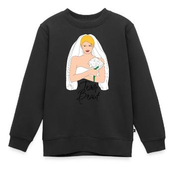 team braut blond 2 - Kinder Premium Organic Sweatshirt - Schwarz - Vorne - AI Model Kid Female (0cm)