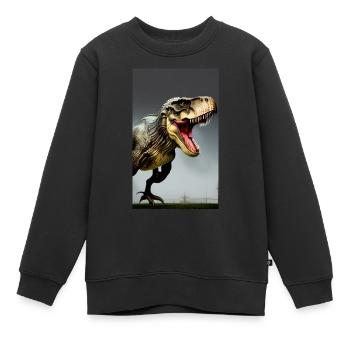 Dinosaures | T-Rex | Tyrannosaure - Sweat Premium enfant bio - noir - Devant - AI Model Kid Female (0cm)