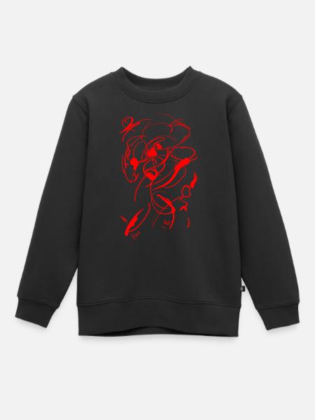 Abstakt Hintergrund / Rot - Kinder Premium Organic Sweatshirt - Schwarz