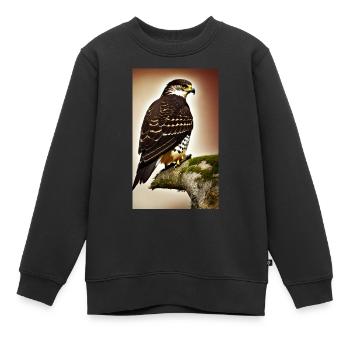 Adler | Vogel | Freiheit | Tiere - Kinder Premium Organic Sweatshirt - Schwarz - Vorne - AI Model Kid Female (0cm)