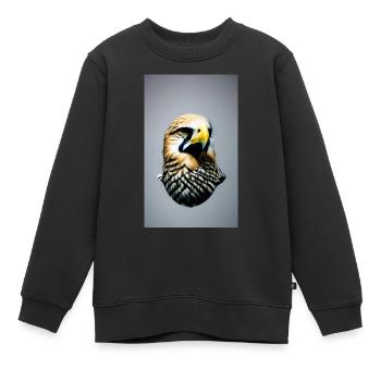 Adler | Vogel | Freiheit | Tiere - Kinder Premium Organic Sweatshirt - Schwarz - Vorne - AI Model Kid Female (0cm)