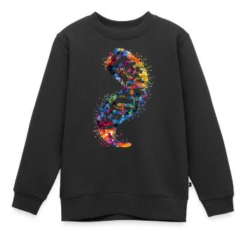DNA molecule - Kids Premium Organic Sweatshirt - black - Front - AI Model Kid Female (0cm)