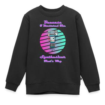 Synthesizer Synth Keyboard Elektronische Musiker - Kinder Premium Organic Sweatshirt - Schwarz - Vorne - AI Model Kid Female (0cm)
