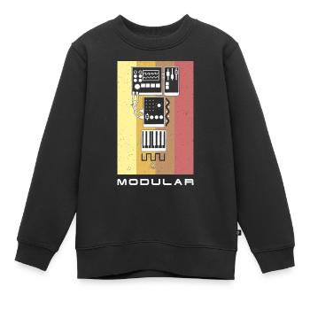 Synthesizer Synth Keyboard Elektronische Musiker - Kinder Premium Organic Sweatshirt - Schwarz - Vorne - AI Model Kid Female (0cm)