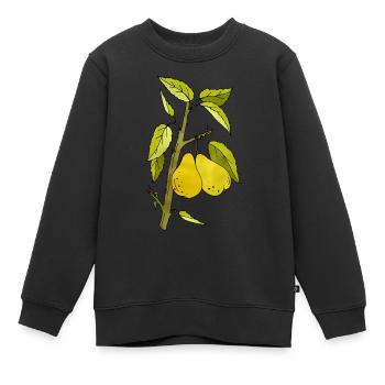 Poires - Sweat Premium enfant bio - noir - Devant - AI Model Kid Female (0cm)