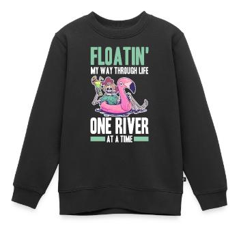 Rafting - Kinder Premium Organic Sweatshirt - Schwarz - Vorne - AI Model Kid Female (0cm)