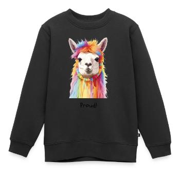 Fier! - Sweat Premium enfant bio - noir - Devant - AI Model Kid Female (0cm)