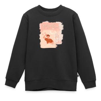 every day is not the same - Kids Premium Organic Sweatshirt - black - Front - AI Model Kid Female (0cm)
