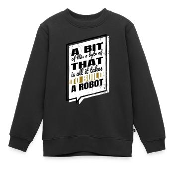 biomedical engineering bot awesome funny quote - Kinder Premium Organic Sweatshirt - Schwarz - Vorne - AI Model Kid Female (0cm)
