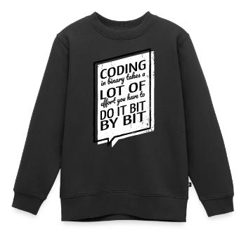computers quote c sharp programming - Kinder Premium Organic Sweatshirt - Schwarz - Vorne - AI Model Kid Female (0cm)