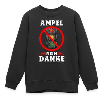 Ampel #Rücktritt der Regierung - Kinder Premium Organic Sweatshirt - Schwarz - Vorne - AI Model Kid Female (0cm)