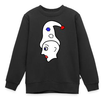 Harlekin - Kinder Premium Organic Sweatshirt - Schwarz - Vorne - AI Model Kid Female (0cm)