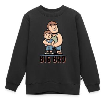 GROSSER BRO - Kinder Premium Organic Sweatshirt - Schwarz - Vorne - AI Model Kid Female (0cm)