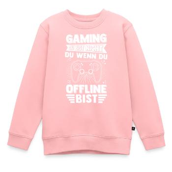 Gaming Online Statt Offline Controller Spieler Gam - Kinder Premium Organic Sweatshirt - Rosa - Vorne - AI Model Kid Female (0cm)