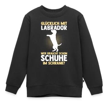 Hund Labrador - Kinder Premium Organic Sweatshirt - Schwarz - Vorne - AI Model Kid Female (0cm)