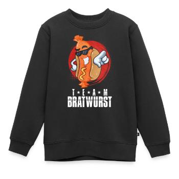 Bratwurst als Geschenk - Kinder Premium Organic Sweatshirt - Schwarz - Vorne - AI Model Kid Female (0cm)