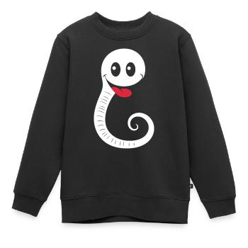 Regenwurm - Kinder Premium Organic Sweatshirt - Schwarz - Vorne - AI Model Kid Female (0cm)